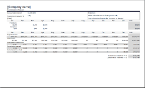 Ms Excel Sales Commission Tracker Word Excel Templates