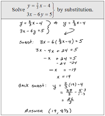 Solving Linear Systems By Substitution