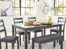 Link to dining room table build. Bridson Dining Room Table And Chairs With Bench Set Of 6 By Signature Design By Ashley Nis210924767 Callan Furniture