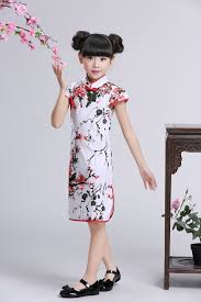 Details About Plum Blossom China Kid Child Girls Cotton Dress Cheongsam Sz 2 4 6 8 10 12 14