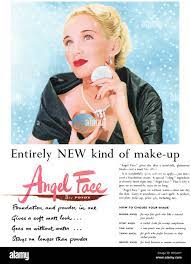 1950 British advertisement for Pond's Angel Face face powder Stock Photo -  Alamy