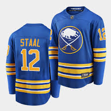 The buffalo sabres announced this evening that the team has acquired forward eric staal from the minnesota wild for forward marcus johansson. Eric Staal Sabres 12 Hoodie 2020 21 Home Royal Hoodie