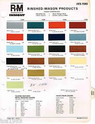 Details About 1976 Ford Color Paint Sample Brochure Chart Mustang Pinto