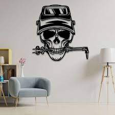 Skull Welding Metal Wall Art Ironworker