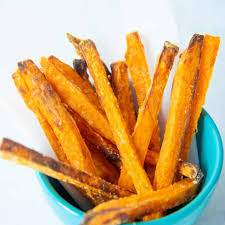 crispy sweet potato fries baked in the
