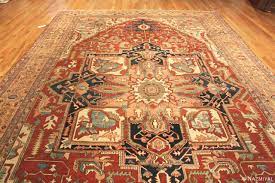 rustic antique persian heriz rug 72051