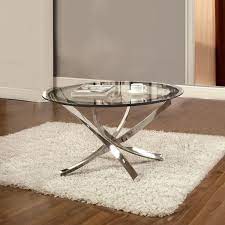 Clear Round Glass Top Coffee Table