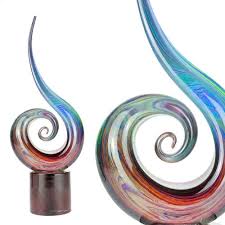 silver sculpture abstract love wave