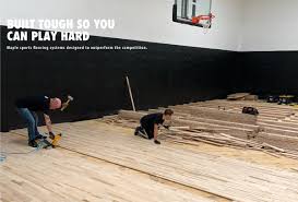 maple basketball court floor installations