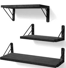 Black Floating Wall Shelves Great For