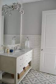 gray bathroom with cement tile
