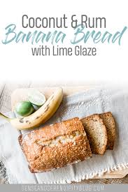 rum banana bread with lime glaze