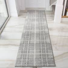soft tartan grey traditional floor rug
