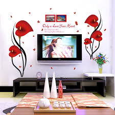 Find great designs on duvet covers, rugs, shower curtains, wall art & more. Shop Romantic Red Morning Glory Wall Stickers Living Room Wall Decals Bedroom Wallpaper Online From Best Wall Stickers Murals On Jd Com Global Site Joybuy Com