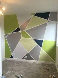 geometric wall paint design ideas with
