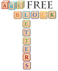 free block letter alphabet customize