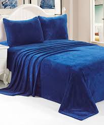 navy blue velvet queen sheet set