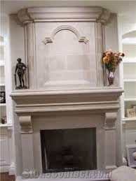 Sandstone Axis Cut Stone Fireplace From