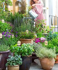 Beautiful Outdoor Container Herb Garden