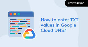 enter txt values in google cloud dns