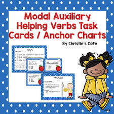 Modal Auxiliary Helping Verb Task Cards