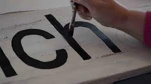 paint easy script or print lettering