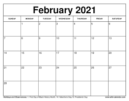 Pretty pink, baby blue and elegant beige. Free Printable February 2021 Calendars