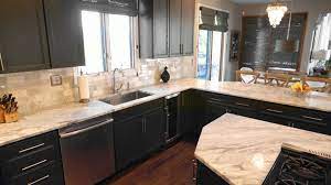countertops with dark cabinets