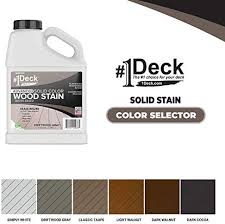 A solid deck stain is a way of protecting wood that must perform more than ordinary paint. 1 Deck Wood Deck Paint And Sealer Advanced Solid Color Deck Stain For Decks Fences Siding 1 Gallon Dark Walnut Buy Online At Best Price In Uae Amazon Ae