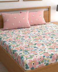 pink cream bedsheets for home