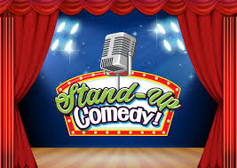 stand up comedy banner design with red