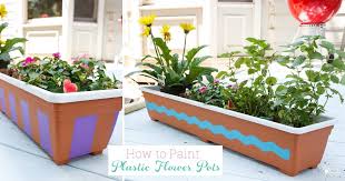 Painting Plastic Flower Pots Add