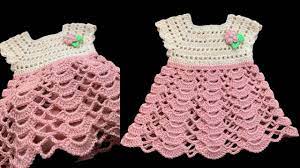 vestido para bebe tejido a crochet para