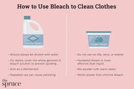 wash and care for clothes with bleach