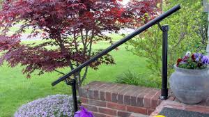 Routed rail makes building a deck rail easy and with a variety of balusters to choose from, you can create a customized look that reflects your personal style. How To Install An Exterior Step Handrail On Your Front Porch Youtube