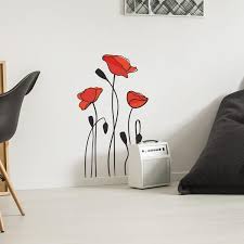 Poppy Flower Wall Stickers Home Wall