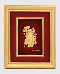 24k gold foil 3d shreenathji frame