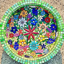 Bird Bath Mosaic Work Saay