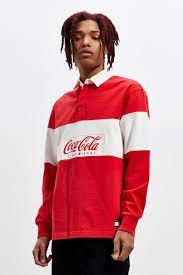 tommy jeans x coca cola rugby shirt