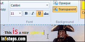 add text and change text color in ms paint