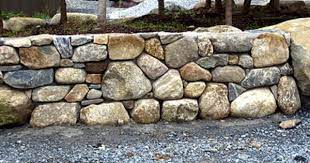 rock wall landscape dry stone wall