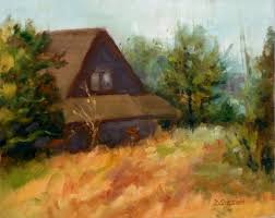 Daily Painters Of Arkansas Country Cabin Debra Sisson Oil