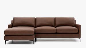 the kennedy leather sectional noa home