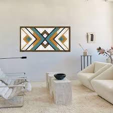 Tribal Geometric Wooden Wall Art