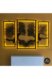 Pika Tasarım Dekoratif Human Led Işıklı Tablo - Ahşap Duvar Dekorasyonu  Fiyatı, Yorumları - TRENDYOL
