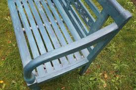 Distressed Painted Garden Bench
