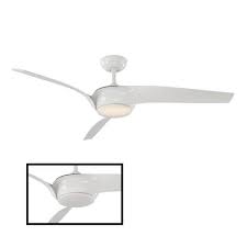 Glossy White 3 Blade Smart Ceiling Fan