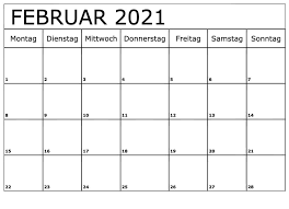 Jahreskalender 2021 mit feiertagen und kalenderwochen (kw) in 19 varianten, a4, hoch & quer. Kostenlos Druckbar Februar 2021 Kalender Zum Ausdrucken Pdf Excel Word