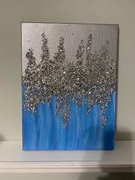 Wall Art Crushed Mirror Glass Painting