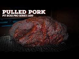 smoked pork on a pit boss pulled